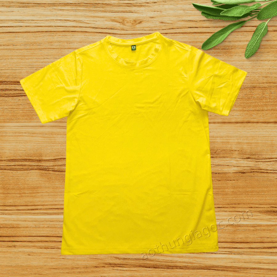 Áo Thun Poly 4 Chiều Màu Vàng